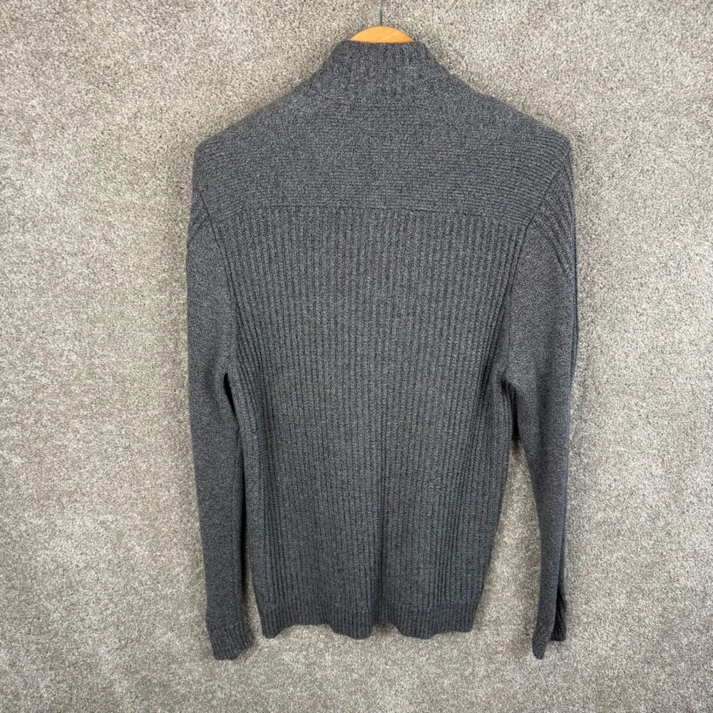 Carbon 2 Cobalt Men's Gray Shawl Collar Cardigan Sweater Button Front Medium - Picture 5 of 6